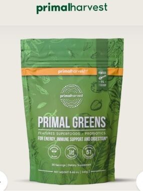 Primal Greens by Primal Harvest Green Juice NWT - unopened bag